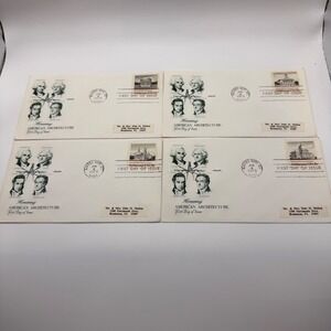 4pc Artmaster First Day Issue 1979 American Architecture 15c Stamps FDC Lot